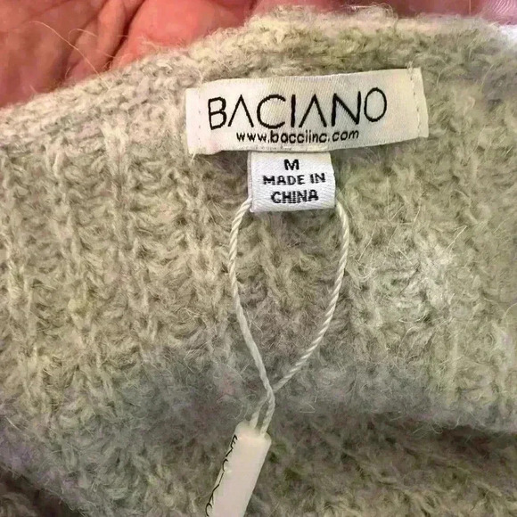 NWT Baciano Grey Women’s Open Kimono Jacket. Size M. Poly/wool Blend. 36” To Hem - Picture 7 of 9